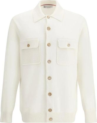 Brunello Cucinelli Hombre, Jerseys, Blanco, Talla: L