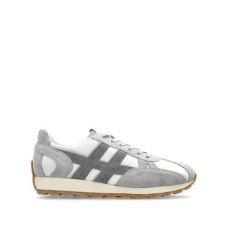 Hogan Sneakers, male, Gray, Size: 11 1/2 US Grey Sneakers with Logo Patch Design