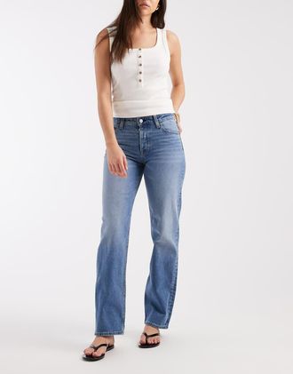 Tommy Jeans Sophie - Jeans dritti a vita bassa lavaggio blu medio