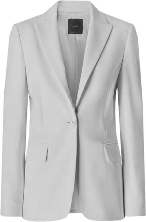 Pinko New Signum Jacket - Dames - Blazers - Grijs - S - Leer - Jassen