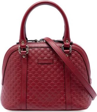 Gucci Pre-owned Satchel - Dames - Vintage Handtas - Rood - ONE Size - Leer - Vintage