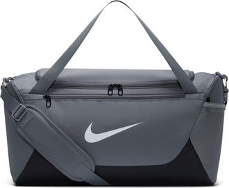 Nike Brasilia 40L Small Duffel Bag Smoke Grey Black White IB4394-084