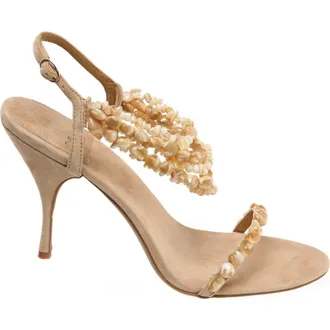 Jeffrey Campbell Volcana Ankle Strap Sandal in Beige Suede Combo at Nordstrom, Size 6.5