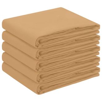 vidaXL Tovaglia Da Tavolo 5 Pz Ovale Beige 130 X 220 Cm Poliestere Vidaxl