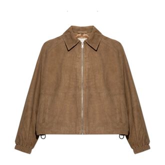 Gestuz Leather Jackets, female, Brown, Size: XS Gzestelle Suede Jacket