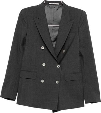 Tagliatore Double-Breasted Tailored Jacket In Dark Anthracite