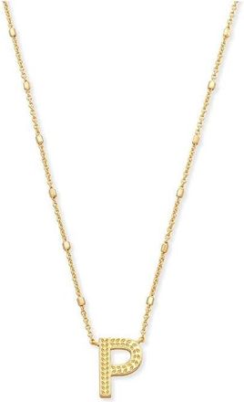 Kendra Scott Letter P Pendant Necklace - Gold Metal