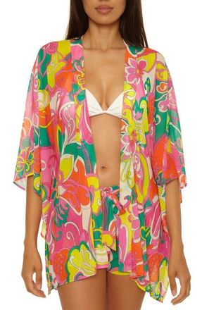 Trina Turk Elara Mesh Cover-Up in Multi at Nordstrom