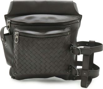 Bottega Veneta Dark Brown Leather Fanny Pack (Pre-Owned)