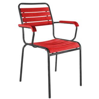 Schubiger M&ouml;bel Holzlatten-Stuhl Rigi mit Armlehnen