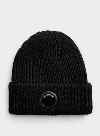 C.P. Company Mens Signature lens cuffed Tuque Hat