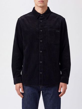 A.P.C. A. P.C. Giacca a camicia corta in velluto a coste con tasche a toppa