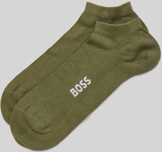 HUGO BOSS Sneaker-Socken aus Baumwoll-Mix im 2er-Pack in Khaki, Gr&ouml;&szlig;e 43-46