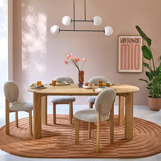 La Redoute Interieurs Tafel in massief eik, 6/8 personen, Elmo