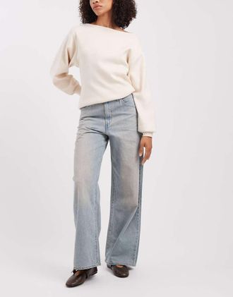 Levi's Cinch - Jeans ampi lavaggio acido blu con cinturino in vita