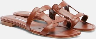 Manolo Blahnik Sandali Grellanuflat in pelle