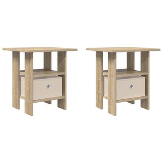 vidaXL Mesita De Noche Con Caj&oacute;n 2 Pcs Roble Sonoma 41 X 40 X 45 Cm Vidaxl