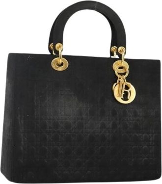 Dior Pre-owned Handbags, female, Black, Size: ONE SIZE Pre-owned Vintage Nylon Hand Bag