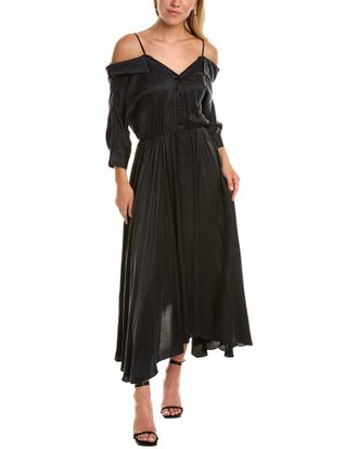 SIMKHAI Simkhai Kiari Silk-Blend Shirtdress