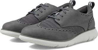 Nunn Bush Stance Knit Wing Tip Oxford Lightweight Lace-Up Mens Lace-up Boots Gray : 11.5 M (D), Lace/Rubber