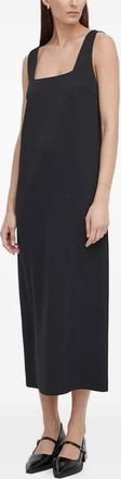 Drykorn Abito midi con scollo quadrato - Nero