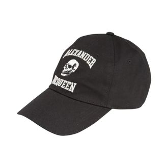Alexander McQueen Logo Baseball Cap - Heren - Accessoires - Zwart - Maat: L Katoen