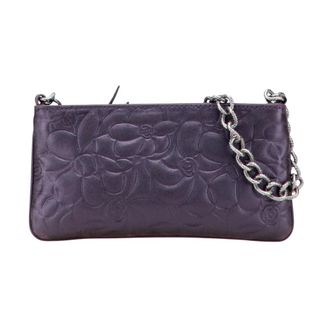 Chanel Borsa Pre-owned con Motivo Floreale in Rilievo e Tracolla a Catena - - Pre-owned - Donna - Viola - ONE SIZE