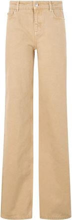 Moschino Wide-Leg Jeans - Dames - Loose Fit Jeans - Beige - W26 - Katoen - Jeans