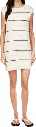 Sanctuary Textured Mod Mini Dress In Light Oat/black