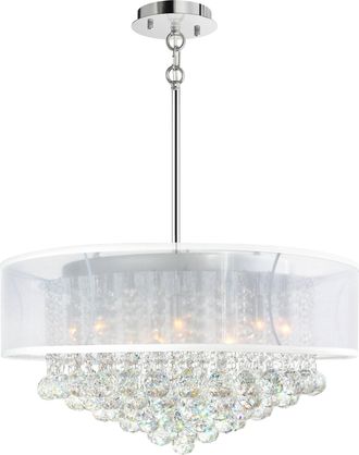 CWI Lighting Radiant 12 Light Drum Shade Chandelier With Chrome Finish