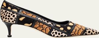 Manolo Blahnik 50mm Maren Suede Pointed-Toe Pumps