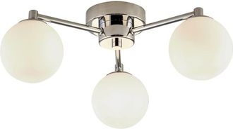 Searchlight Searchlight - Plafoniera Contemporanea Tiberio Acciaio Cromo Bianco 3 Luci G9