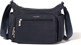 Baggallini Womens Crosstown Hobo Crossbody Bag