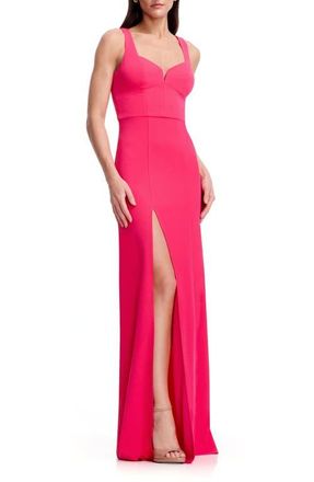 Dress The Population Nettie Side Slit Gown in Begonia at Nordstrom, Size Xx-Large