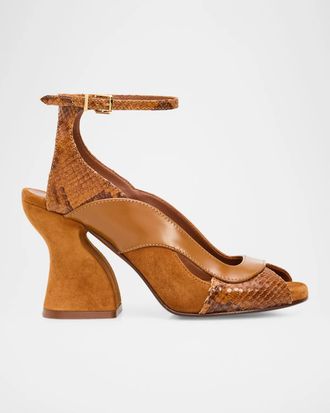 Zimmermann Marvi 75MM Leather Sandals