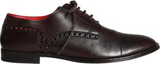 Dolce & Gabbana Bruin leren Oxford schoenen - Heren - Nette schoenen - Bruin - 43 EU - Leer - Schoenen