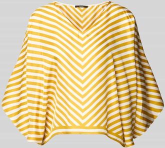 Windsor Bluse aus Seide mit V-Ausschnitt in Gold, Gr&ouml;&szlig;e 1