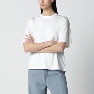 R&oacute;he White Oversized Cotton And Silk T Shirt