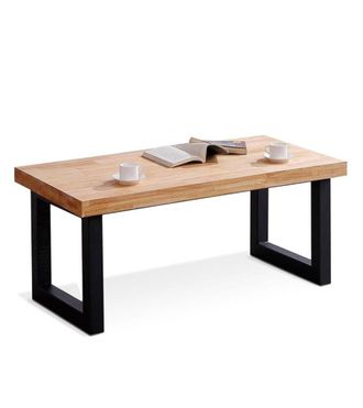 Home Heavenly Mesa de centro elevable con patas metal y sobre madera 120x60x48