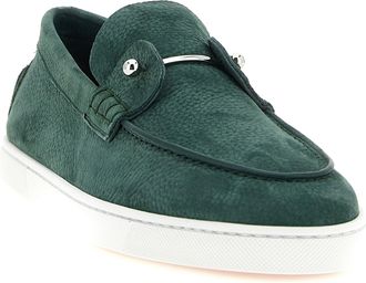 Christian Louboutin Mens Bicolor Calfskin Slip-On Loafers