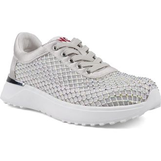 National Comfort Keana Crystal Sneaker in Silver Fx at Nordstrom, Size 11