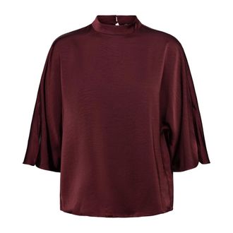 &Co Woman Nila Top - Dames - Blouses & Shirts - Rood - Maat: M Poliester