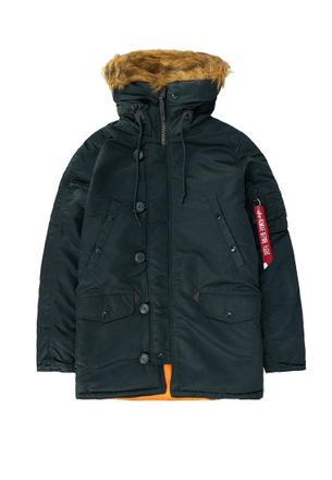 Alpha Industries Alpha Industries Mens N-3B VF 59 Vintage Fit Winter Jacket - Green - Size Small