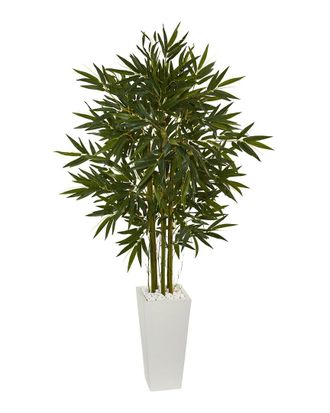 Nearly Natural 6Ft Bamboo Artificial Tree In Tower Planter
