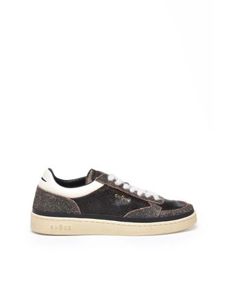 Ghoud Brown Leather Distressed Sneakers