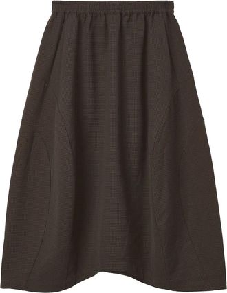 Tout &agrave; Coup Rok met elastische tailleband - Bruin