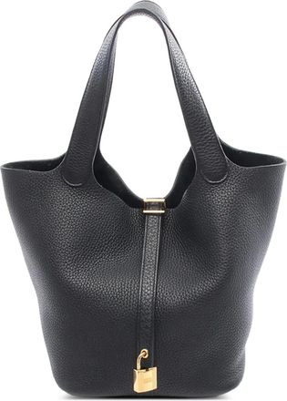 Herm&egrave;s 2020 Clemence Picotin Lock 22 handbag - Zwart