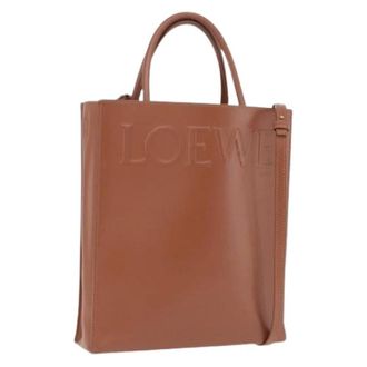 Loewe Pre-owned Tote Bag - Dames - Vintage Shopper - Bruin - ONE Size - Leer - Vintage