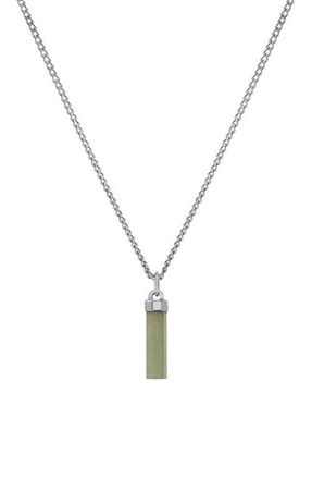 Miansai Remi Aventurine Pendant Necklace in Sterling Silver/Green at Nordstrom