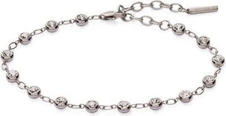 Alex and Ani Crystal Pebble Bracelet in Silver at Nordstrom